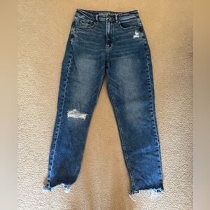 American Eagle Outfitters Blue Boyfriend Jeans Distressed
